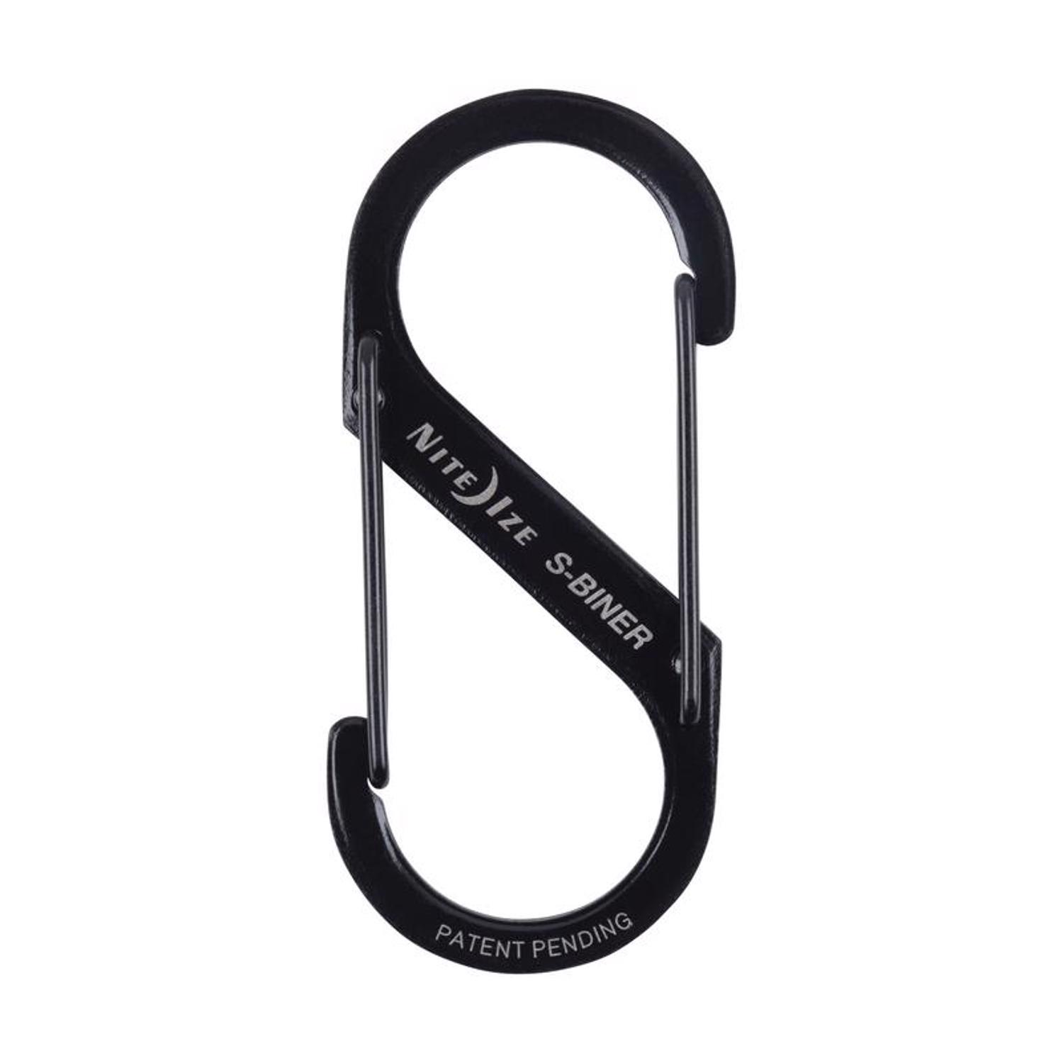 Nite Ize S-Biner 1.8 in. D Stainless Steel Black Carabiner Key Holder