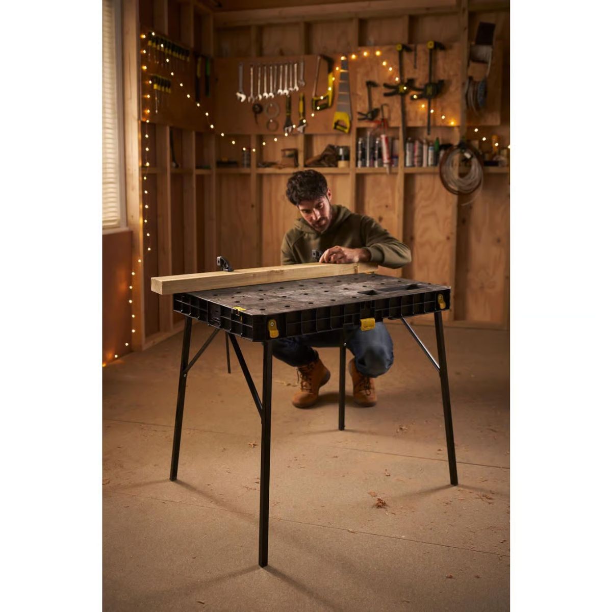 STANLEY 33.5 in. L x 23.5 in. W x 29 in. H Folding Workbench 700 lb. cap.