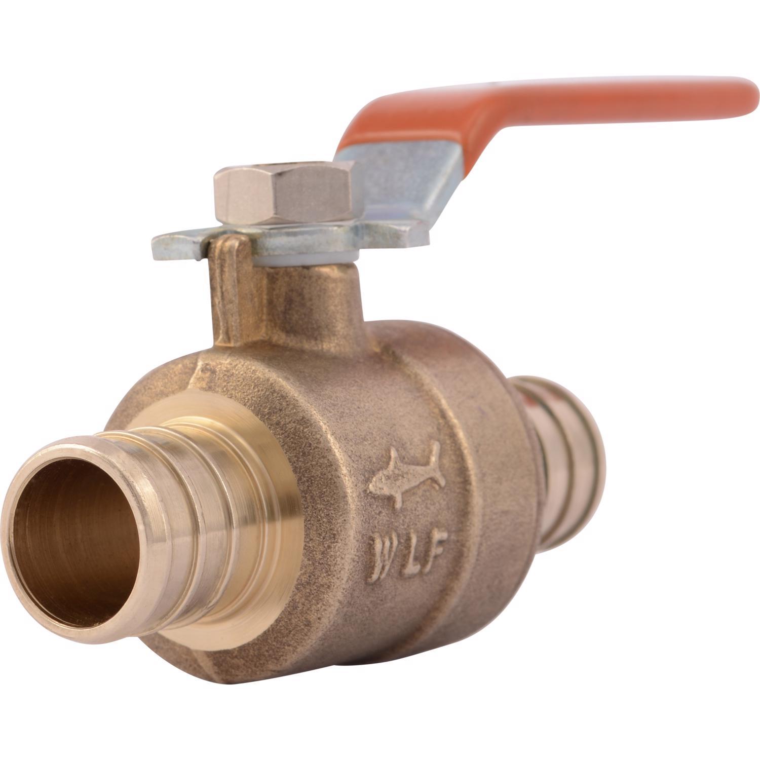 SharkBite 3/4 in. Brass Crimp Ball Valve Full Port Lever For Potable Water