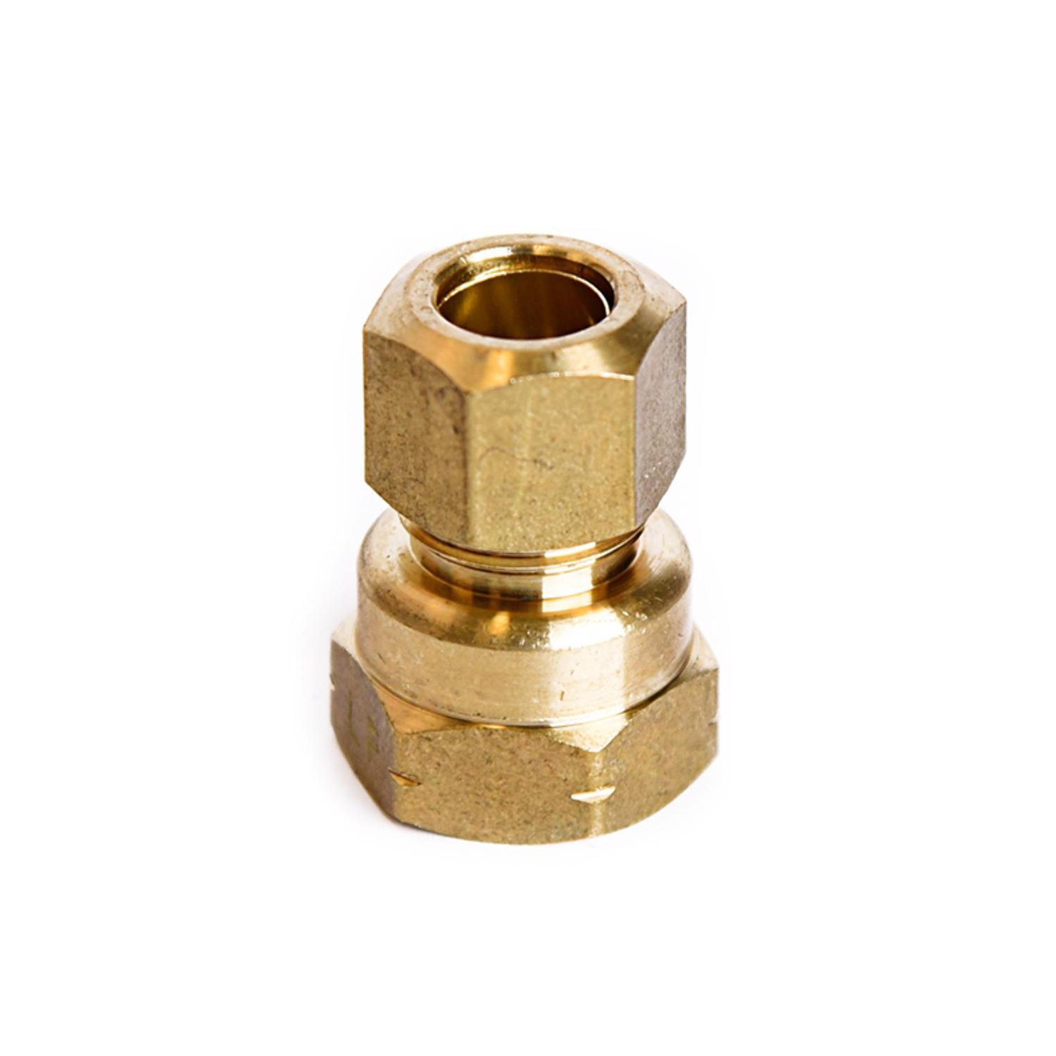 ATC 3/8 in. Compression 3/8 in. D FPT Brass Coupling