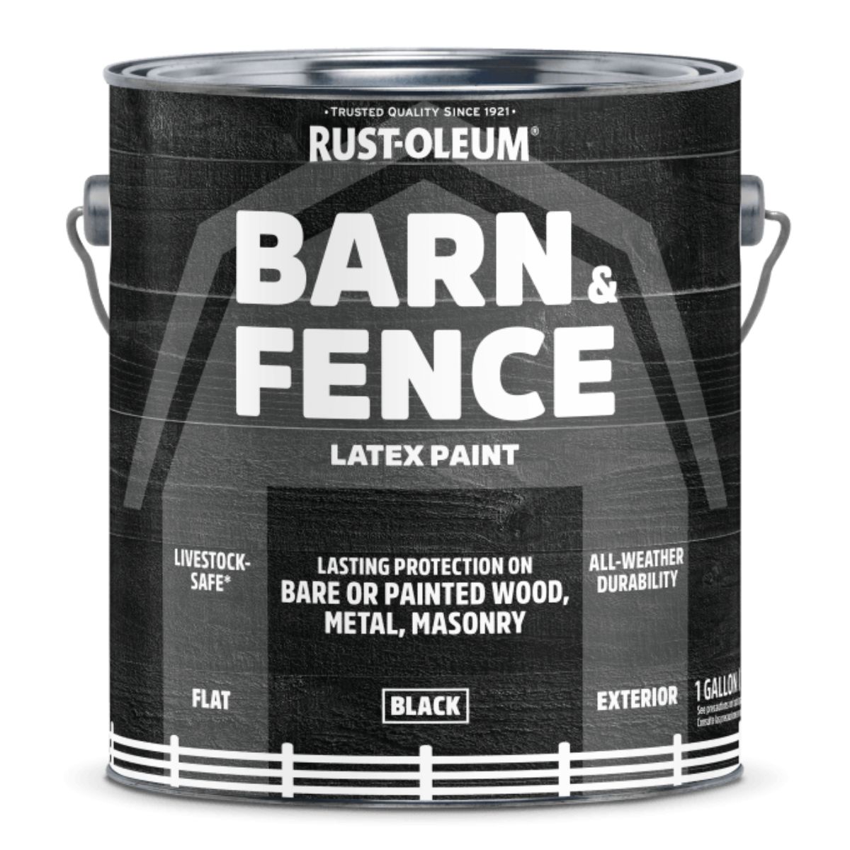 Rust-Oleum Barn & Fence Latex Paint Black Gallon