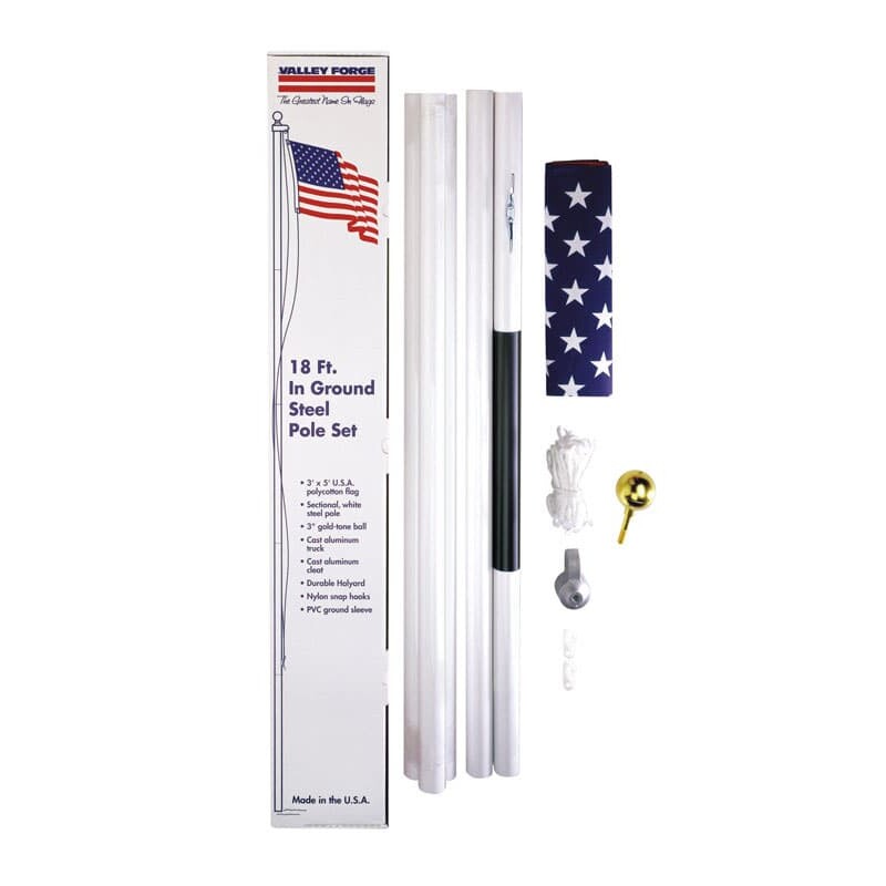 Valley Forge American Flag Kit 36 in. H X 60 in. W