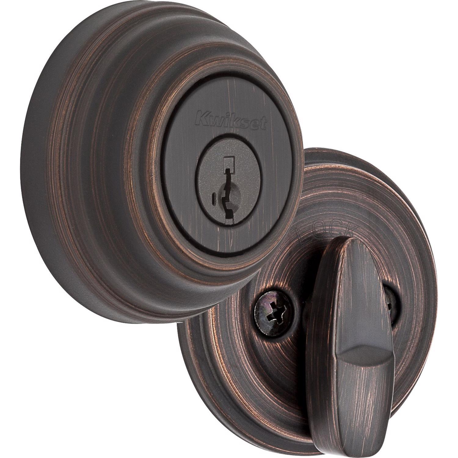 Kwikset SmartKey Venetian Bronze Metal Deadbolt
