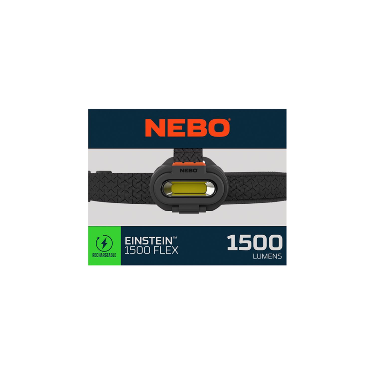 NEBO Einstein 1500 lm Black LED Head Lamp 18650 Battery