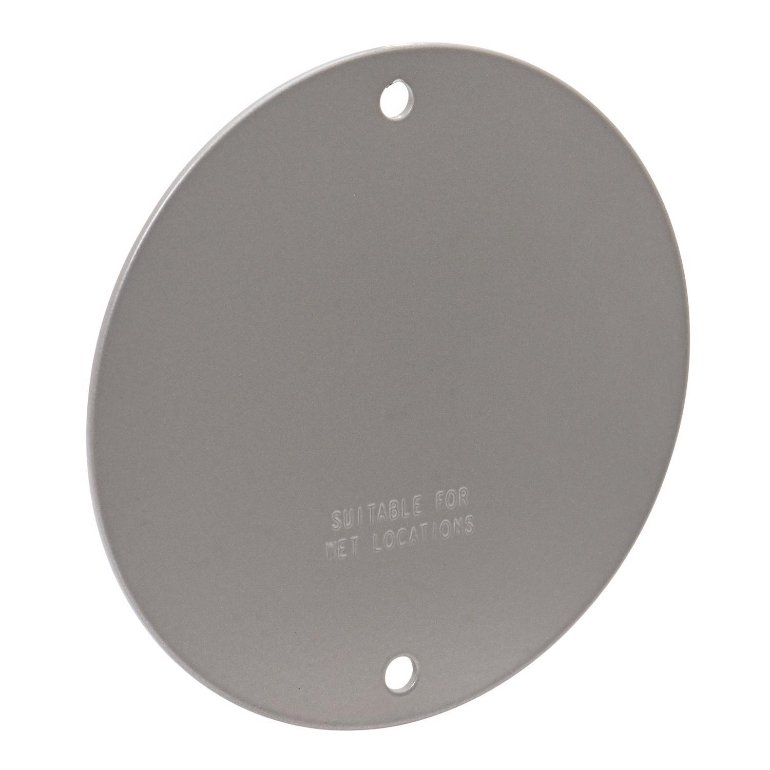 Sigma Engineered Solutions Round Steel 4.13 in. H X 4.13 in. W Flat Box Cover