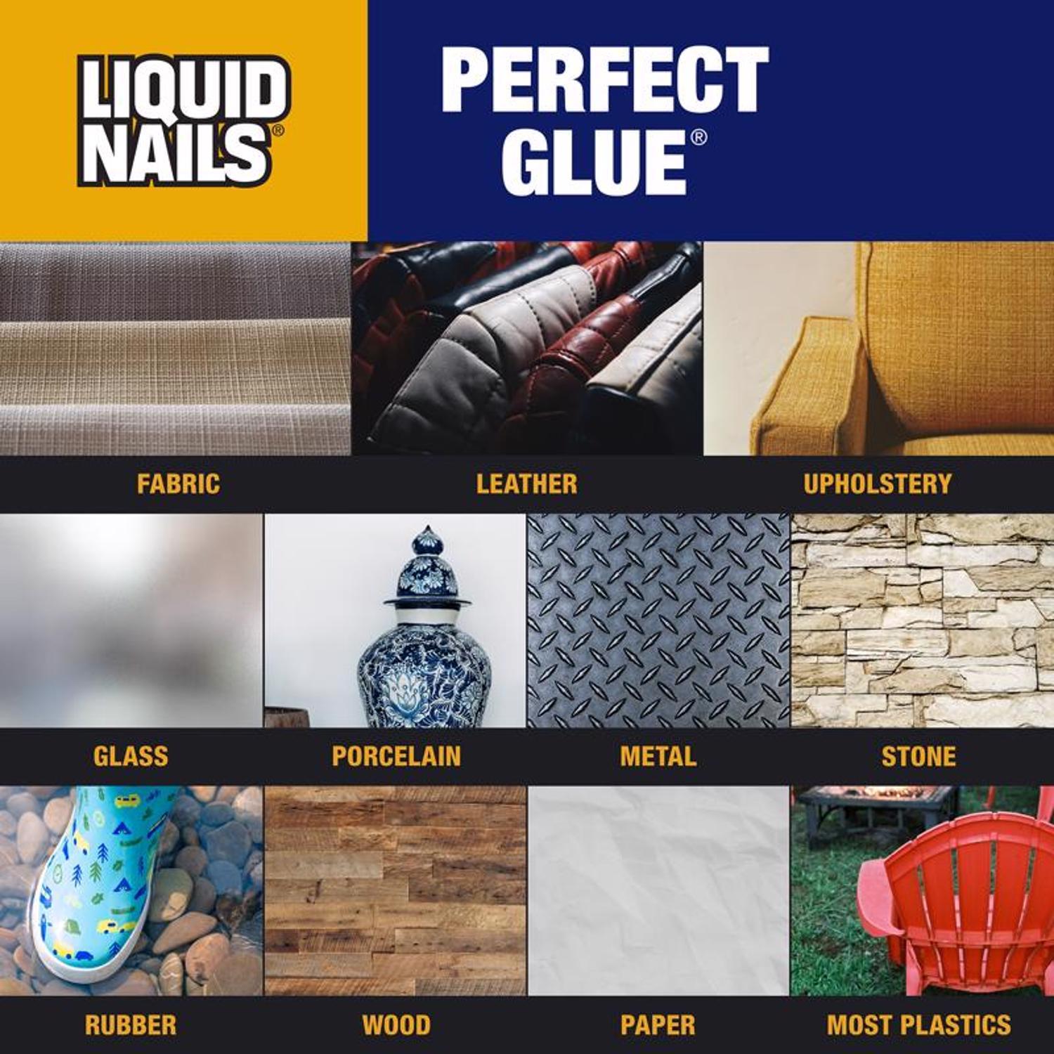 Liquid Nails Fuze-It High Strength Hybrid Adhesive Clear Perfect Glue 0.75 oz