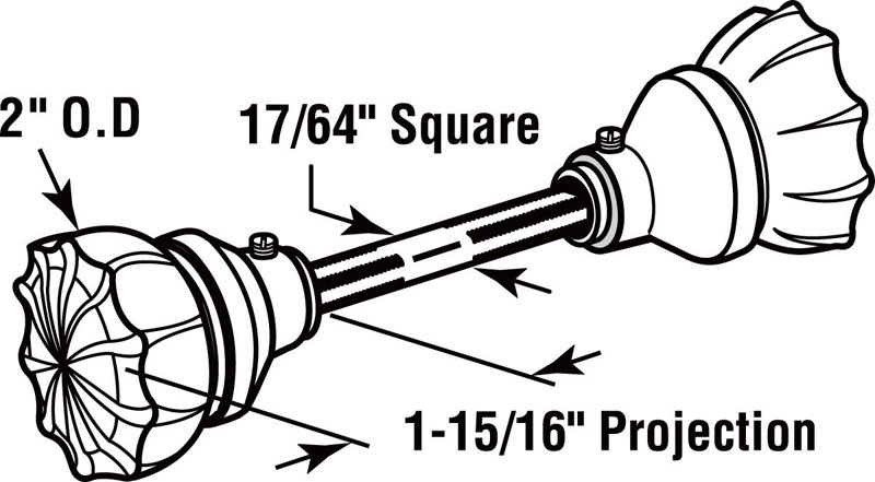 Prime-Line Fluted Brushed Chrome Entry Knobs 1-3/4 in.