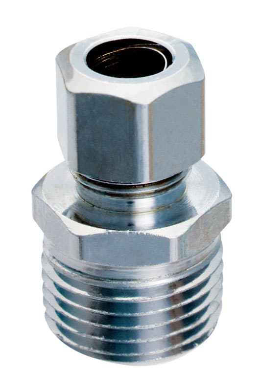 Ace 1/2 in. MPT 3/8 in. D Compression Brass Straight Connector