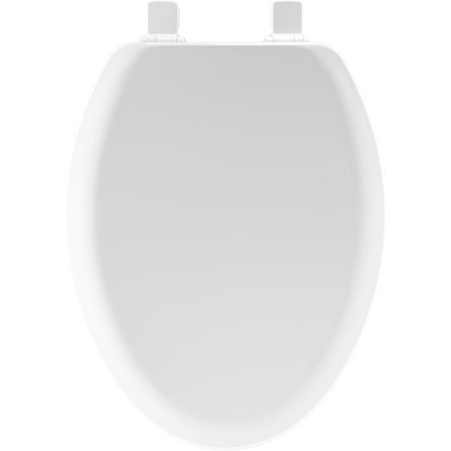 Mayfair by Bemis Cameron Elongated White Enameled Wood Toilet Seat