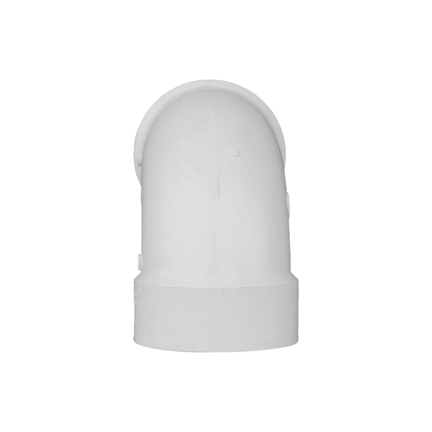 Charlotte Pipe Schedule 40 4 in. Hub X 4 in. D Hub PVC 90 Degree Elbow 1 pk