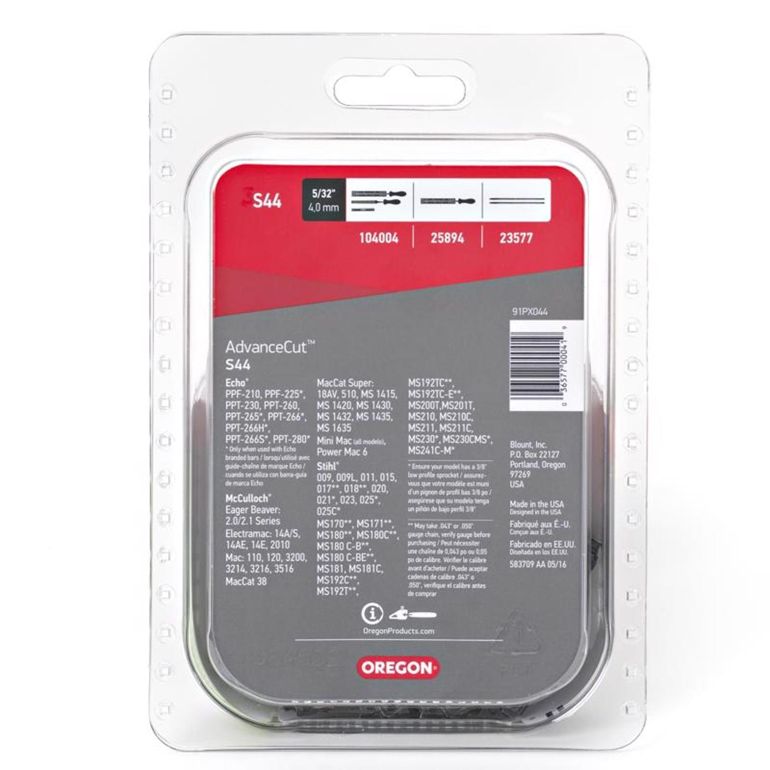 Oregon AdvanceCut S44 12 in. Chainsaw Chain 44 links