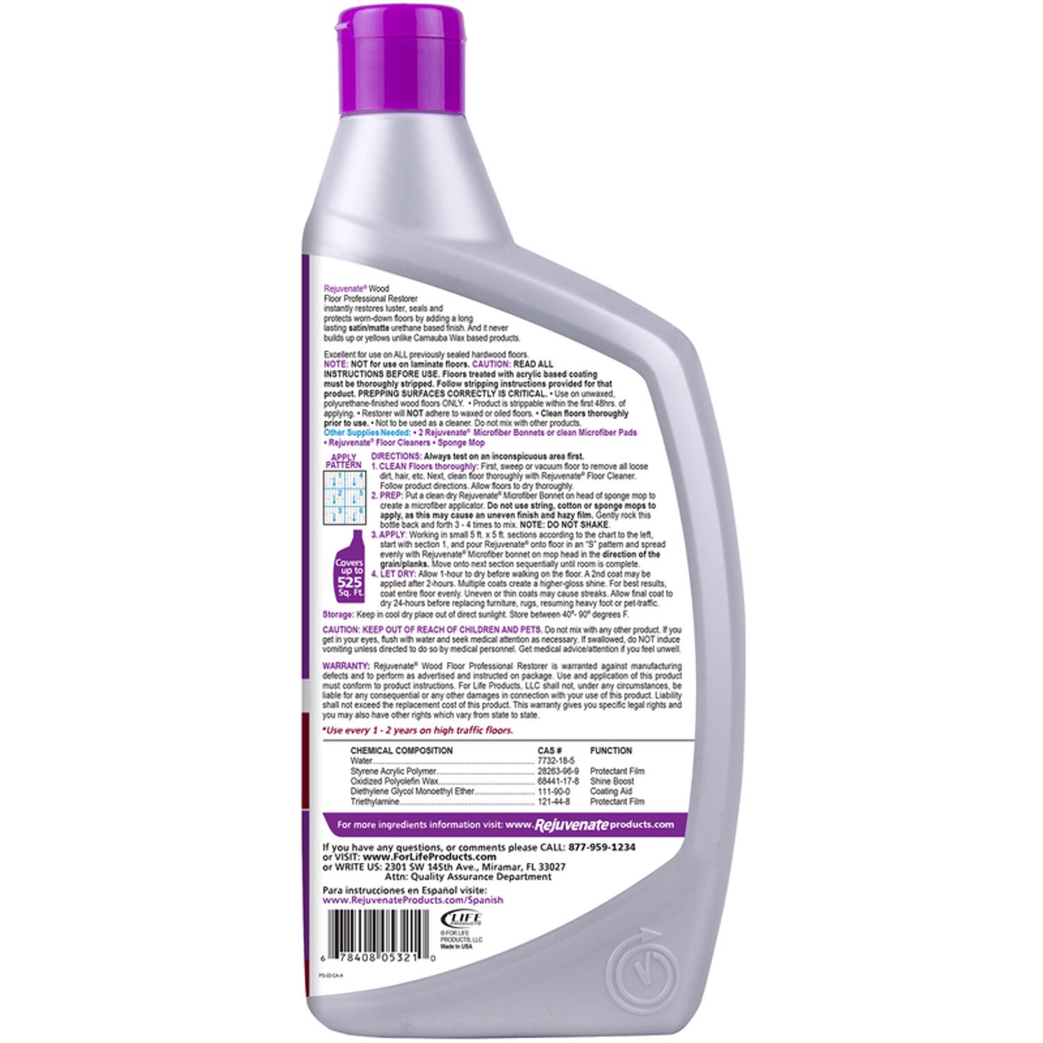 Rejuvenate Satin Wood Floor Restorer Liquid 32 oz