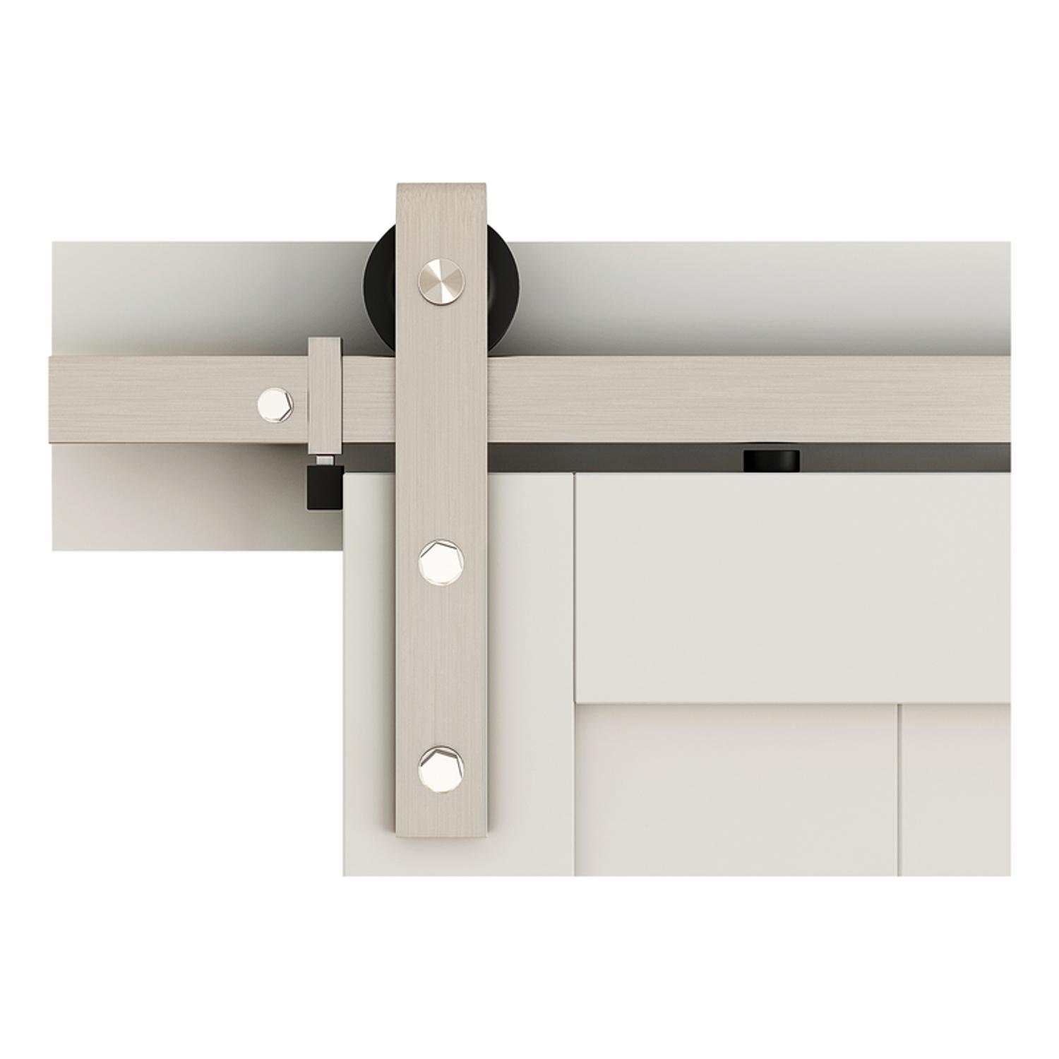 National Hardware 72 in. L Satin Nickel Silver Steel Barn Door Hanger Kit 1 pc