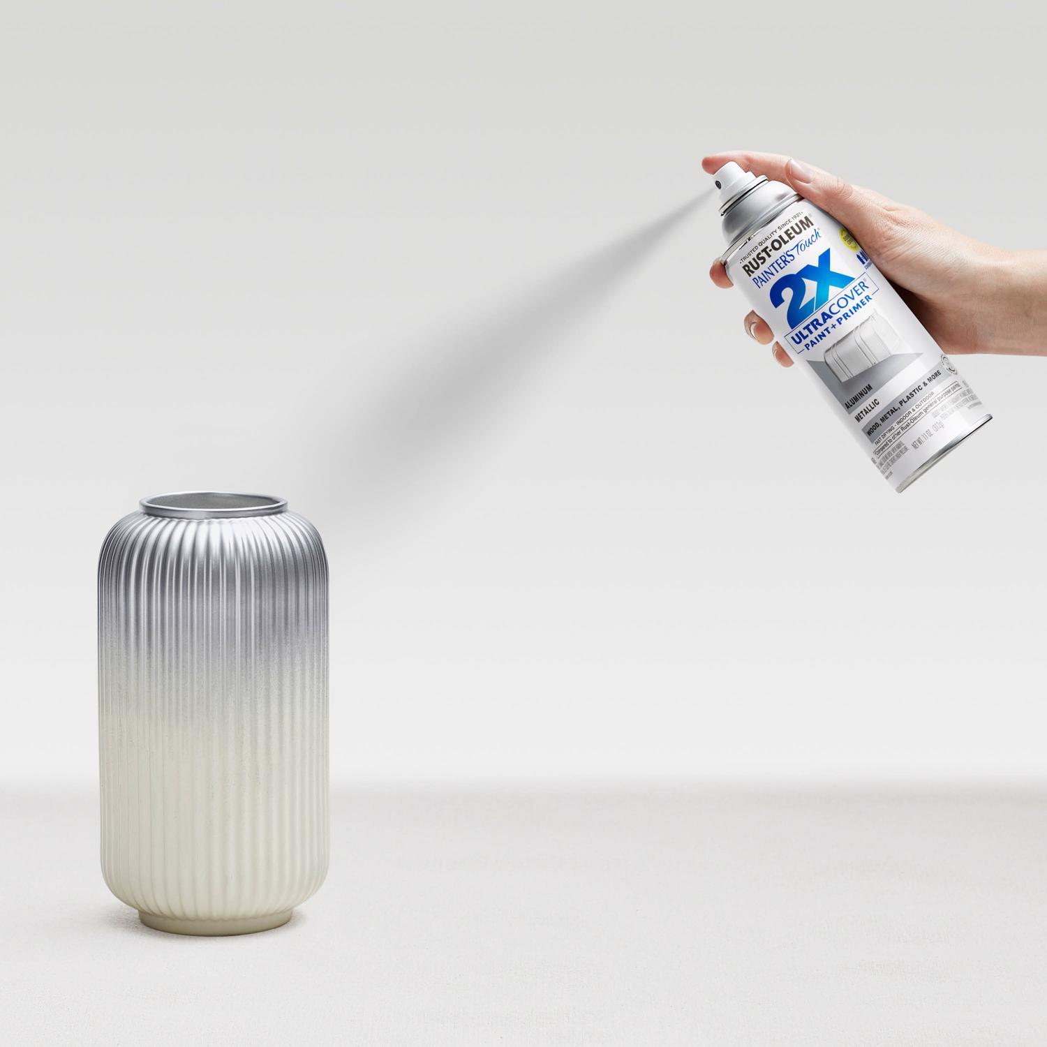 Rust-Oleum Painter's Touch 2X Ultra Cover Metallic Aluminum Paint+Primer Spray Paint 12 oz