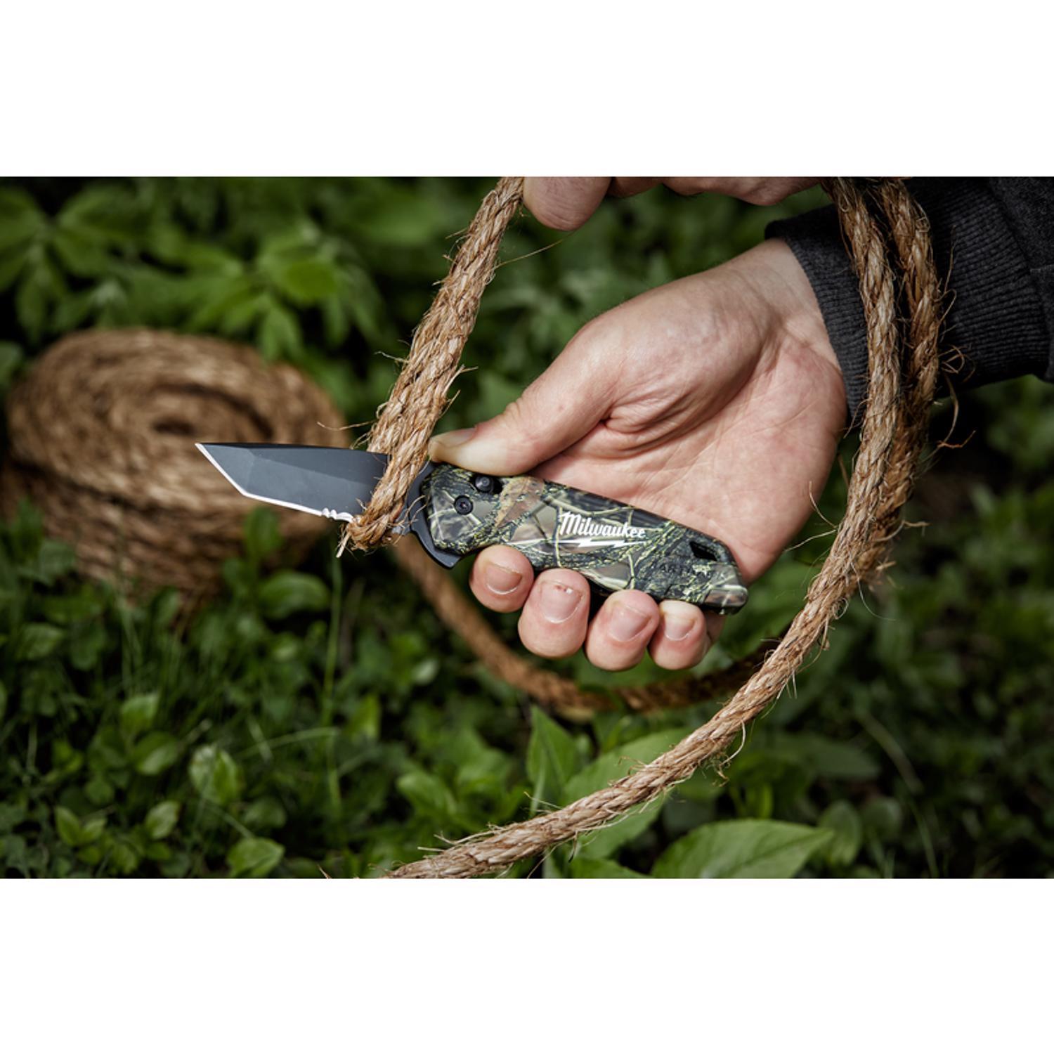 Milwaukee Fastback 7-3/4 in. Flip Folding Spring Assisted Pocket Knife Camouflage 1 pk