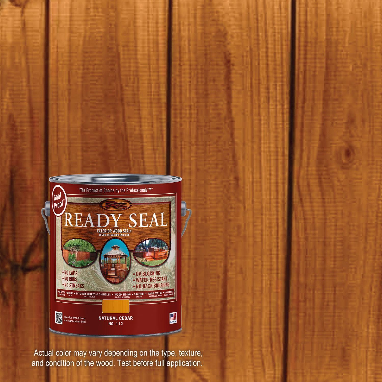 Ready Seal Goof Proof Semi-Transparent Flat Natural Cedar Oil-Based Penetrating Wood Stain/Sealer 1