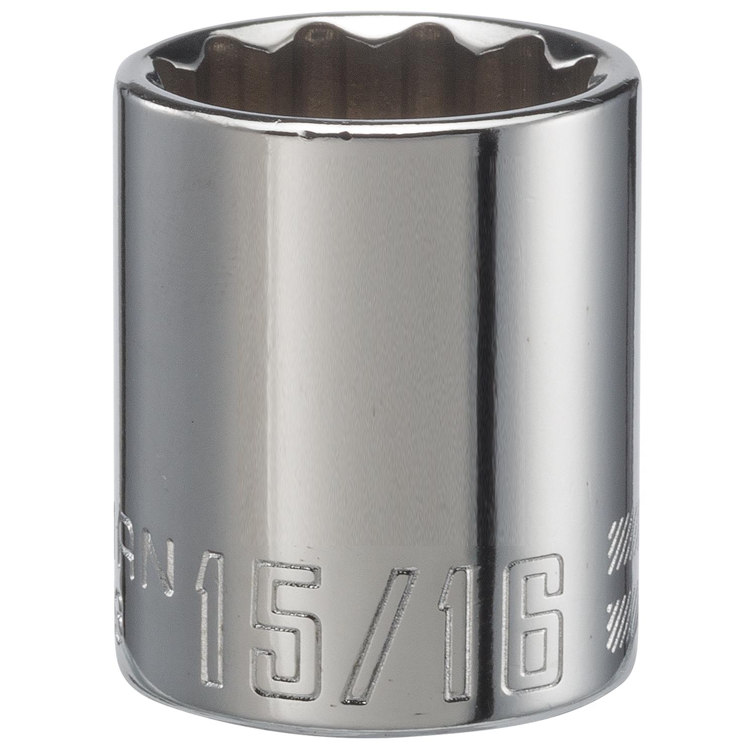 Craftsman 15/16 in. X 1/2 in. drive SAE 12 Point Standard Shallow Socket 1 pc