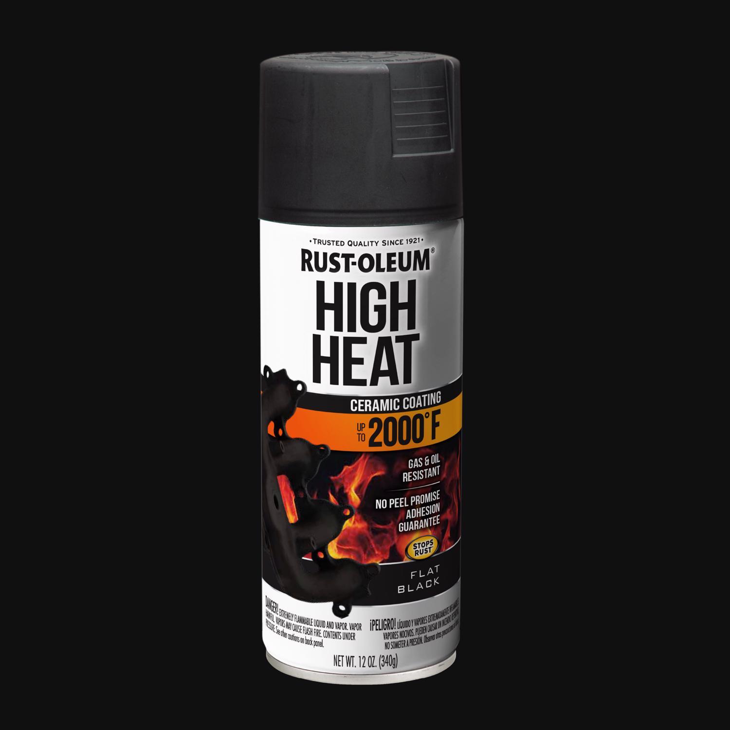 Rust-Oleum Automotive Flat Black High Heat Spray Paint 12 oz