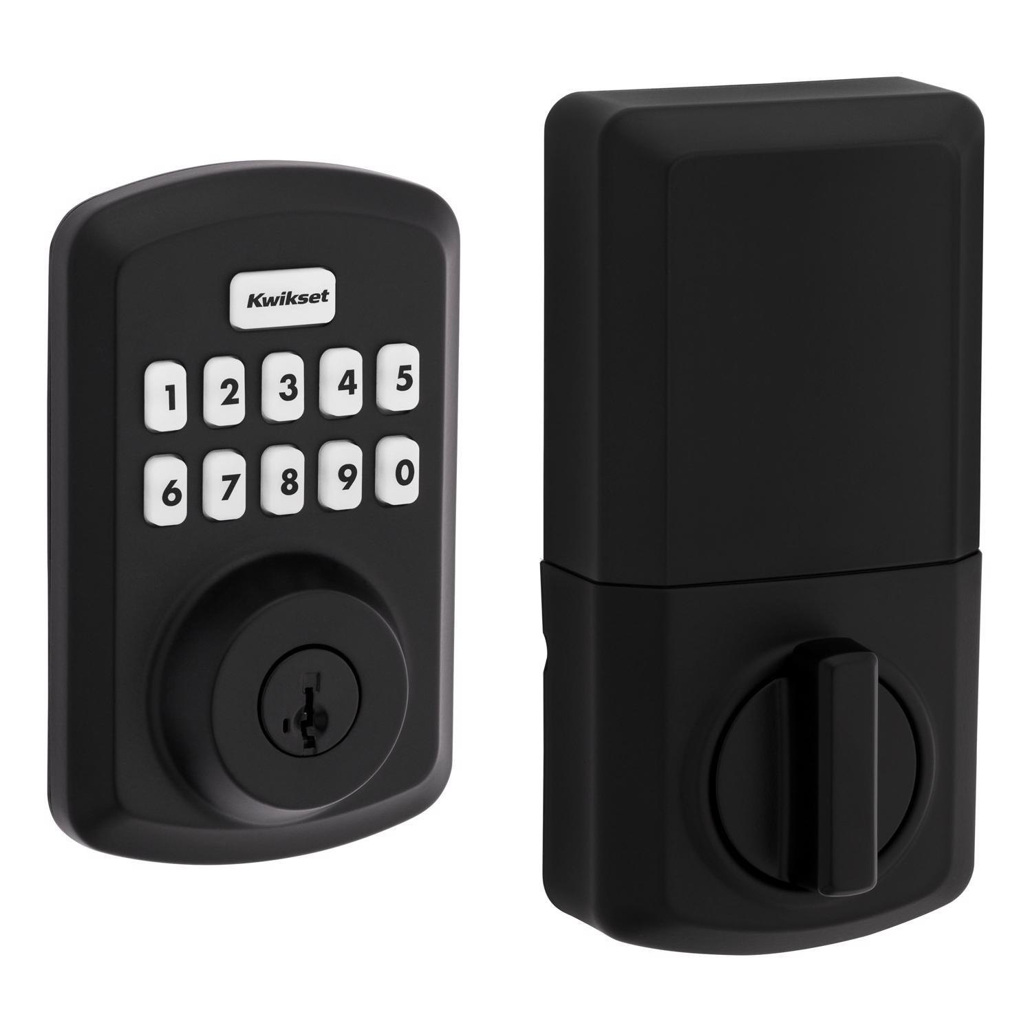 Kwikset Matte Black Metal Electronic Touch Pad Deadbolt
