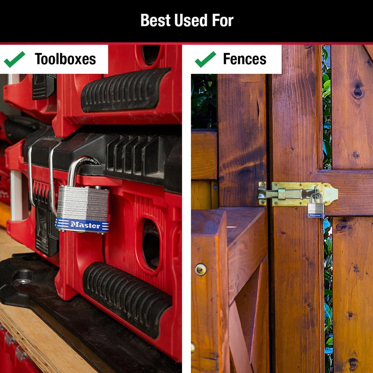 Master Lock 1-5/16 in. H X 1-5/8 in. W X 1-1/2 in. L Steel Double Locking Exterior Padlock