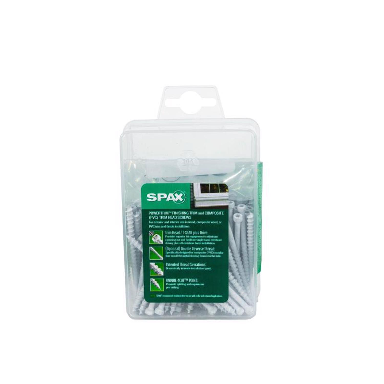 SPAX PowerTrim No. 8 Label X 2-1/2 in. L Star Trim Head Serrated Trim Screws