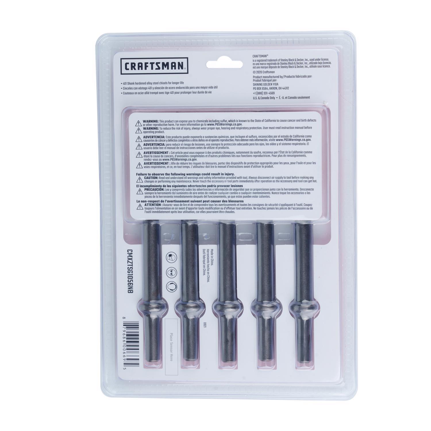 CRAFTSMAN Air Chisel Set 5 pc