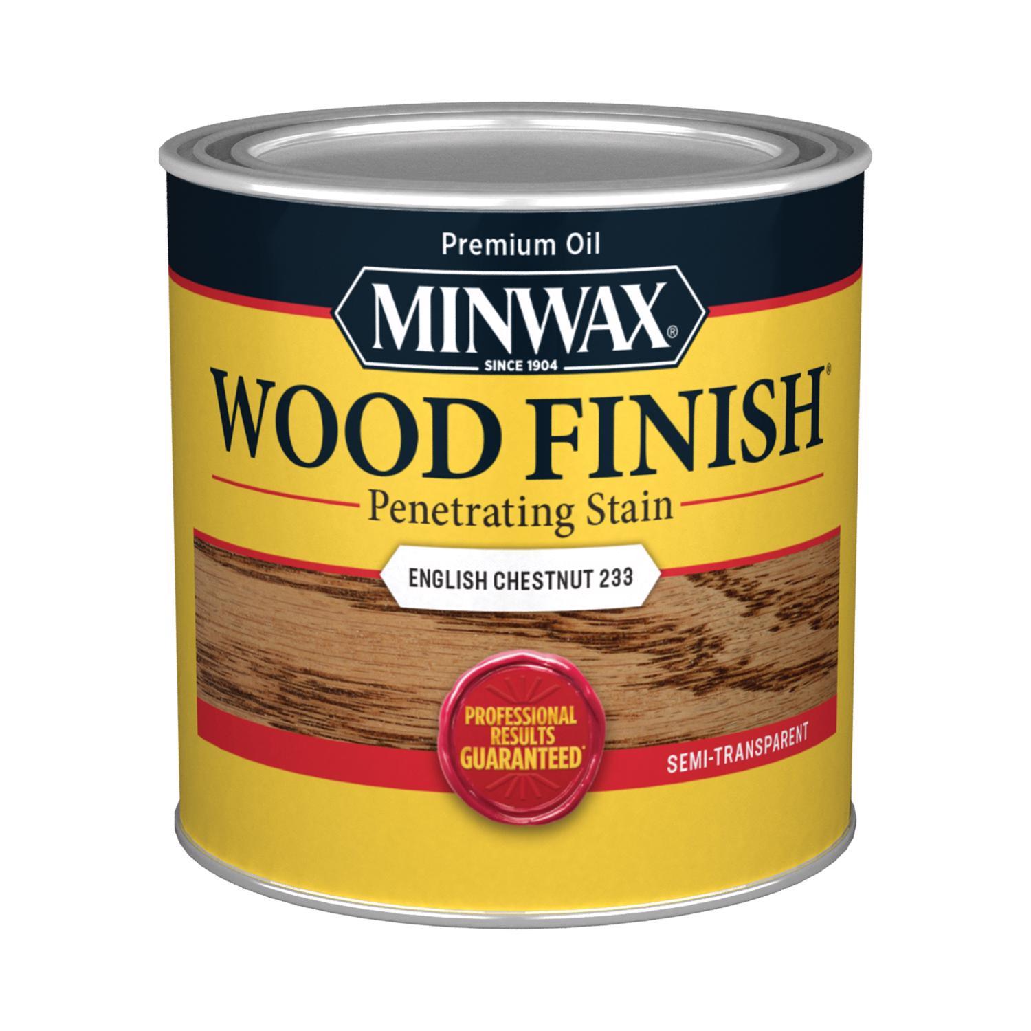 Minwax Wood Finish Semi-Transparent English Chestnut Oil-Based Penetrating Wood Stain 1/2 pt