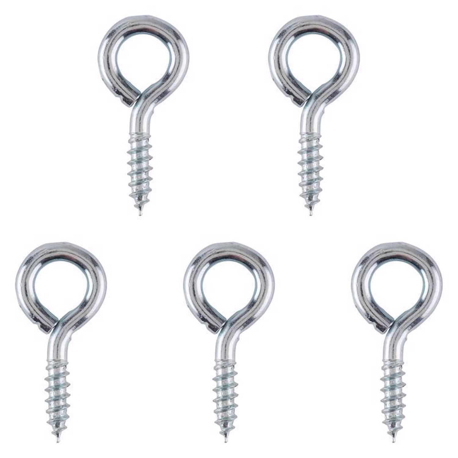 Ace 3/16 in. D X 1-1/2 in. L Zinc-Plated Steel Screw Eye 75 lb. cap. 5 pk
