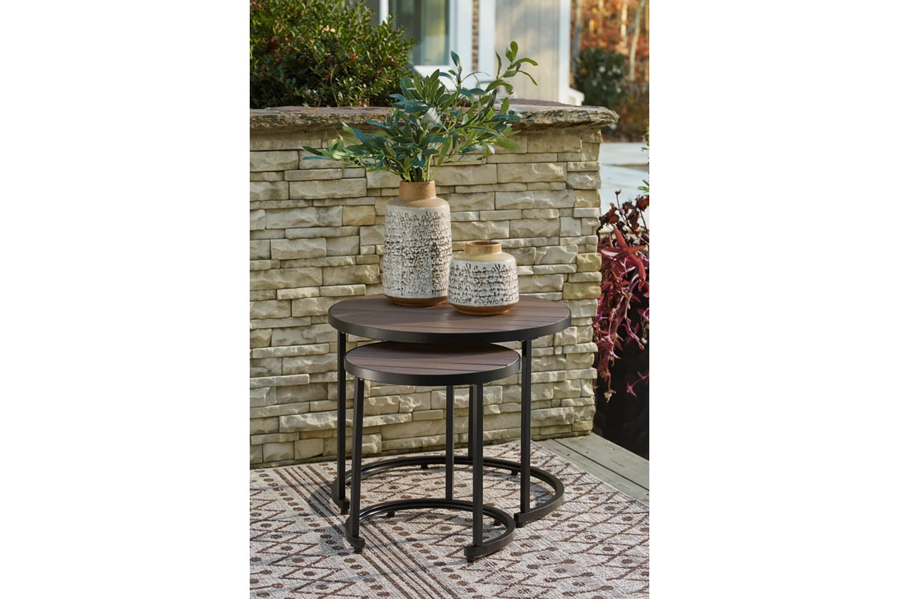 Ashley Ayla Outdoor Nesting End Tables (Set of 2)