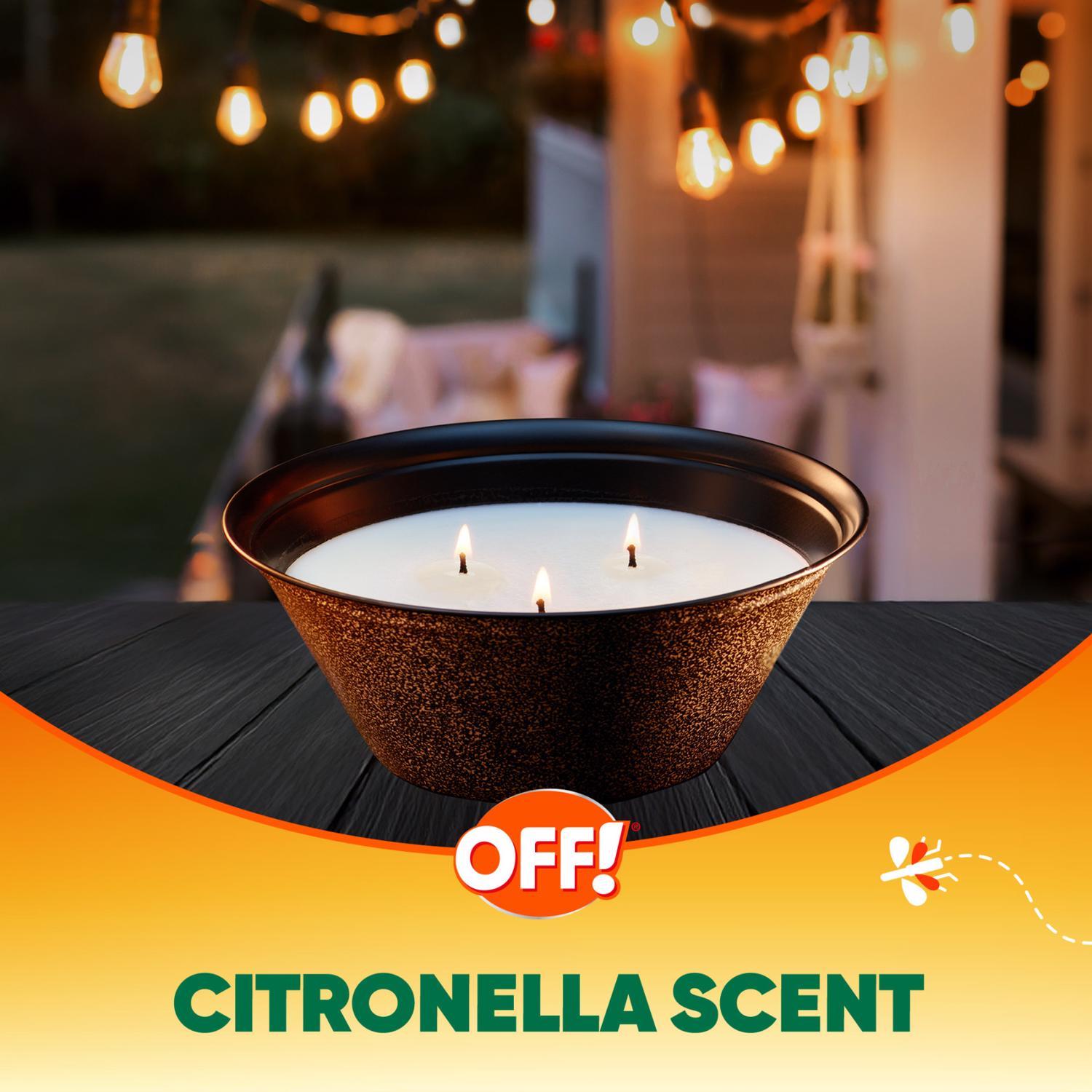 OFF! Citronella Candle Solid For Flying Insects 23 oz