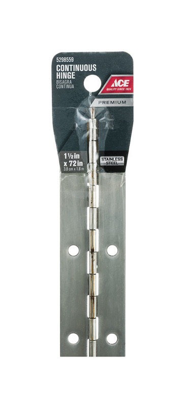 Ace 1-1/2 in. W x 72 in. L Continuous Hinge Stainless Steel
