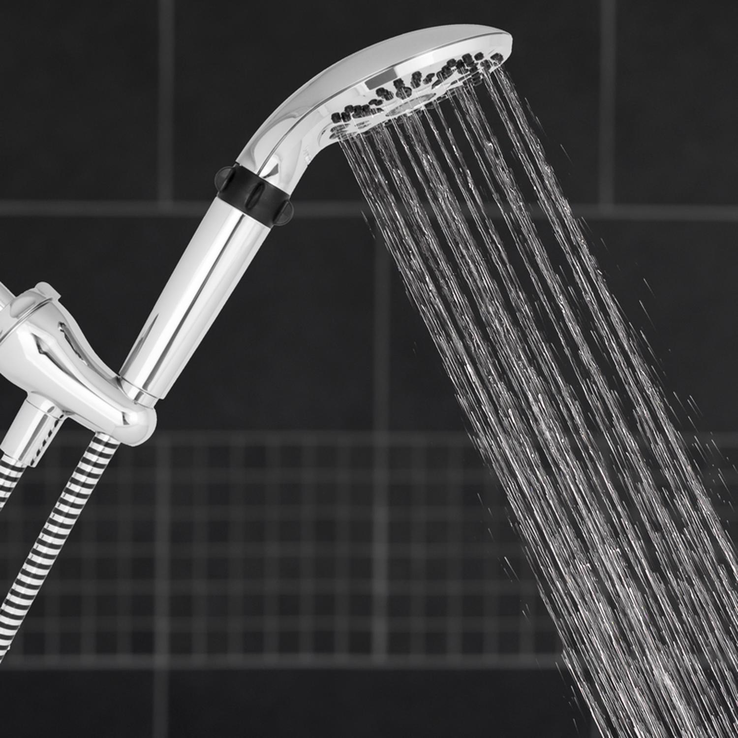 Waterpik PowerSpray Plus Chrome 5 settings Handheld Showerhead 1.8 gpm
