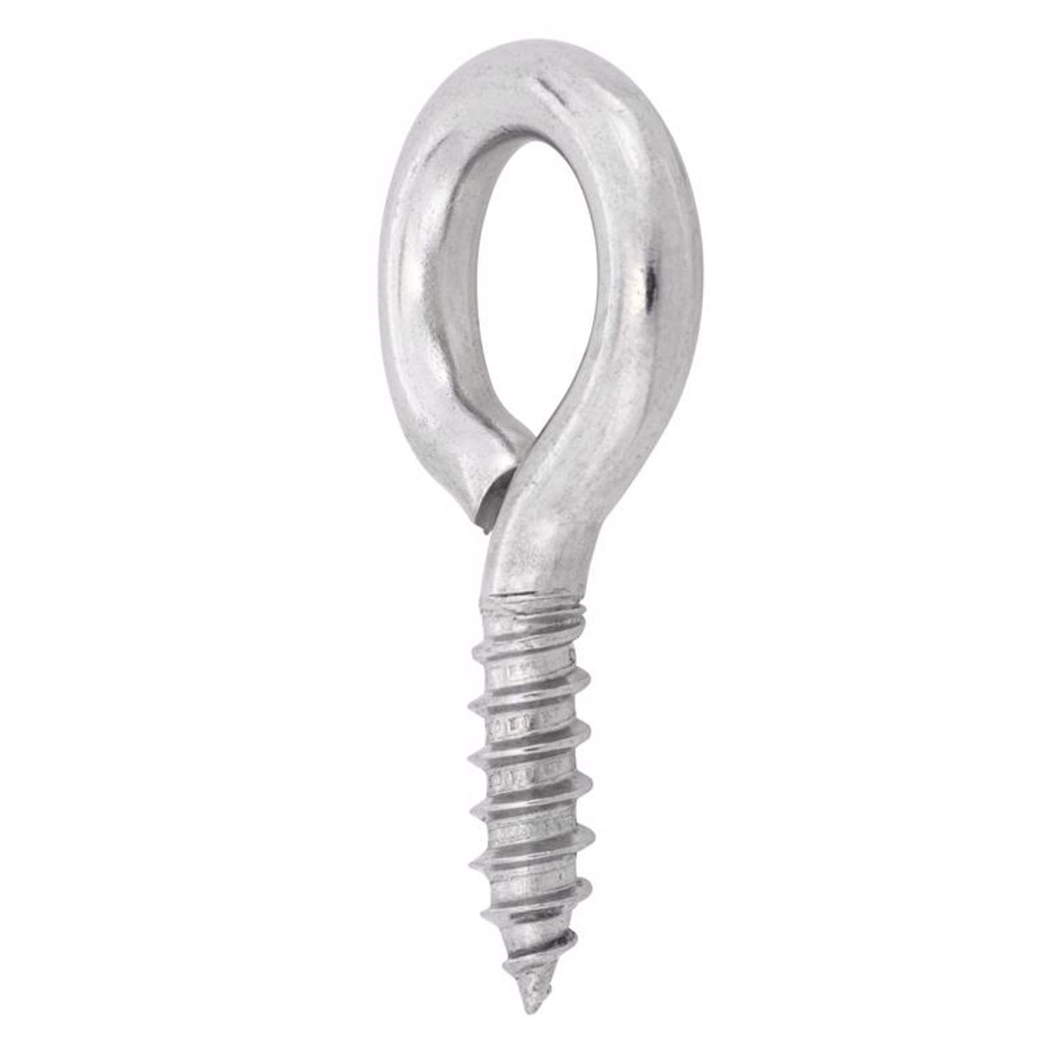 Hampton 11/32 in. D X 2-5/8 in. L Polished Stainless Steel Screw Eye 200 lb. cap. 1 pk