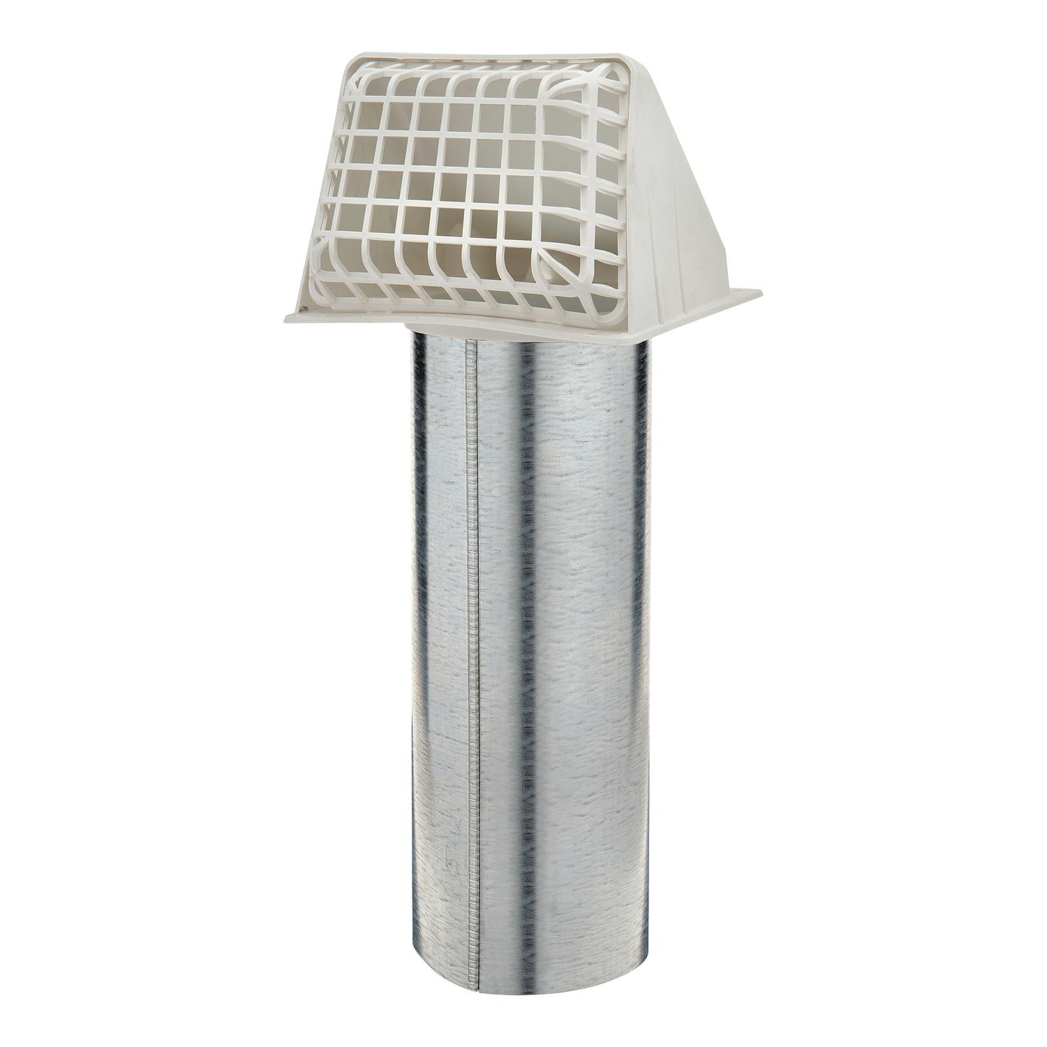 Ace 4 in. W X 6 in. L White Plastic Dryer Vent Hood