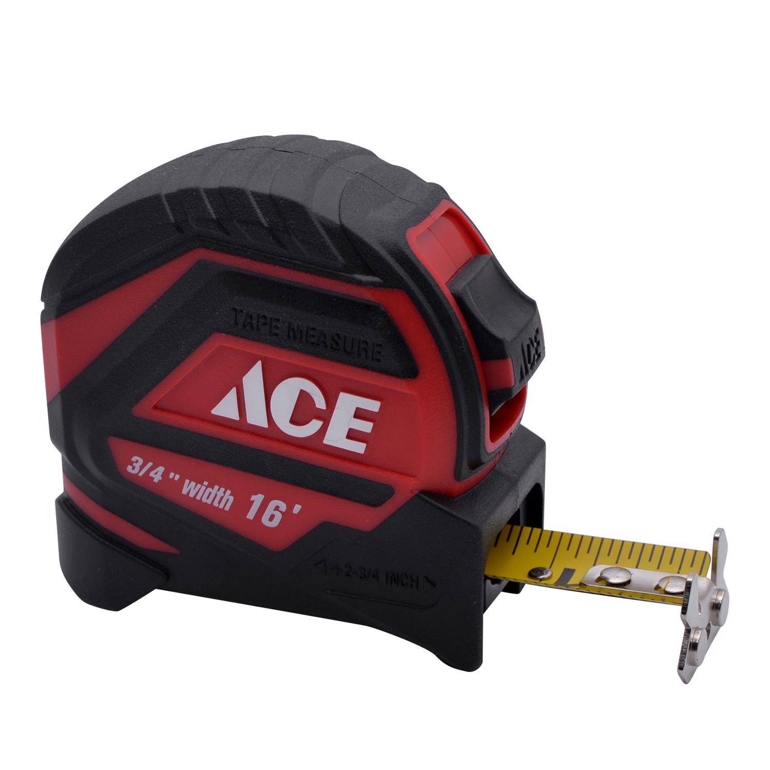 Ace 16 ft. L X 3/4 in. W Compact Tape Measure 1 pk