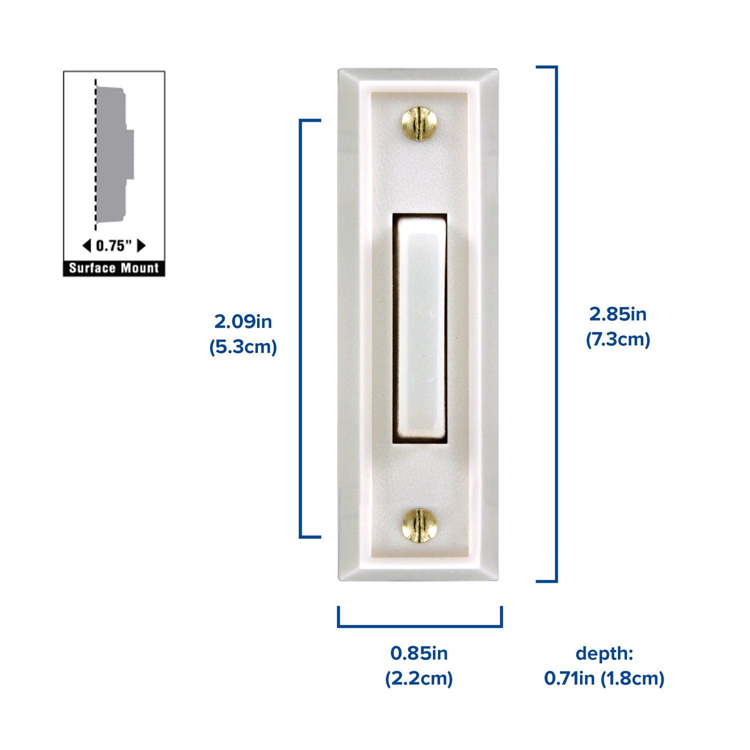 Heath Zenith White Plastic Wired Door Chime Kit | Stine Home +