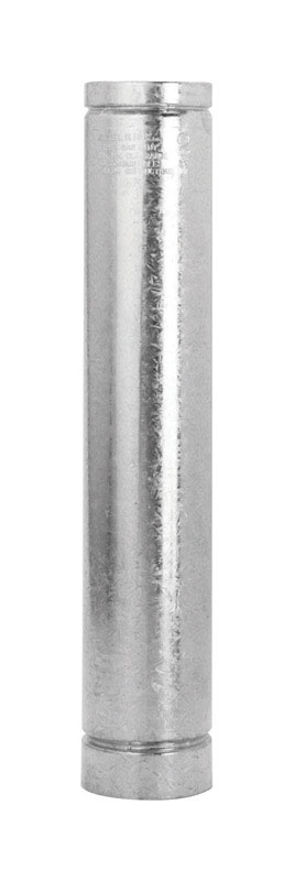 Selkirk 3 in. Dia. x 24 in. L Aluminum Round Gas Vent Pipe Metallic