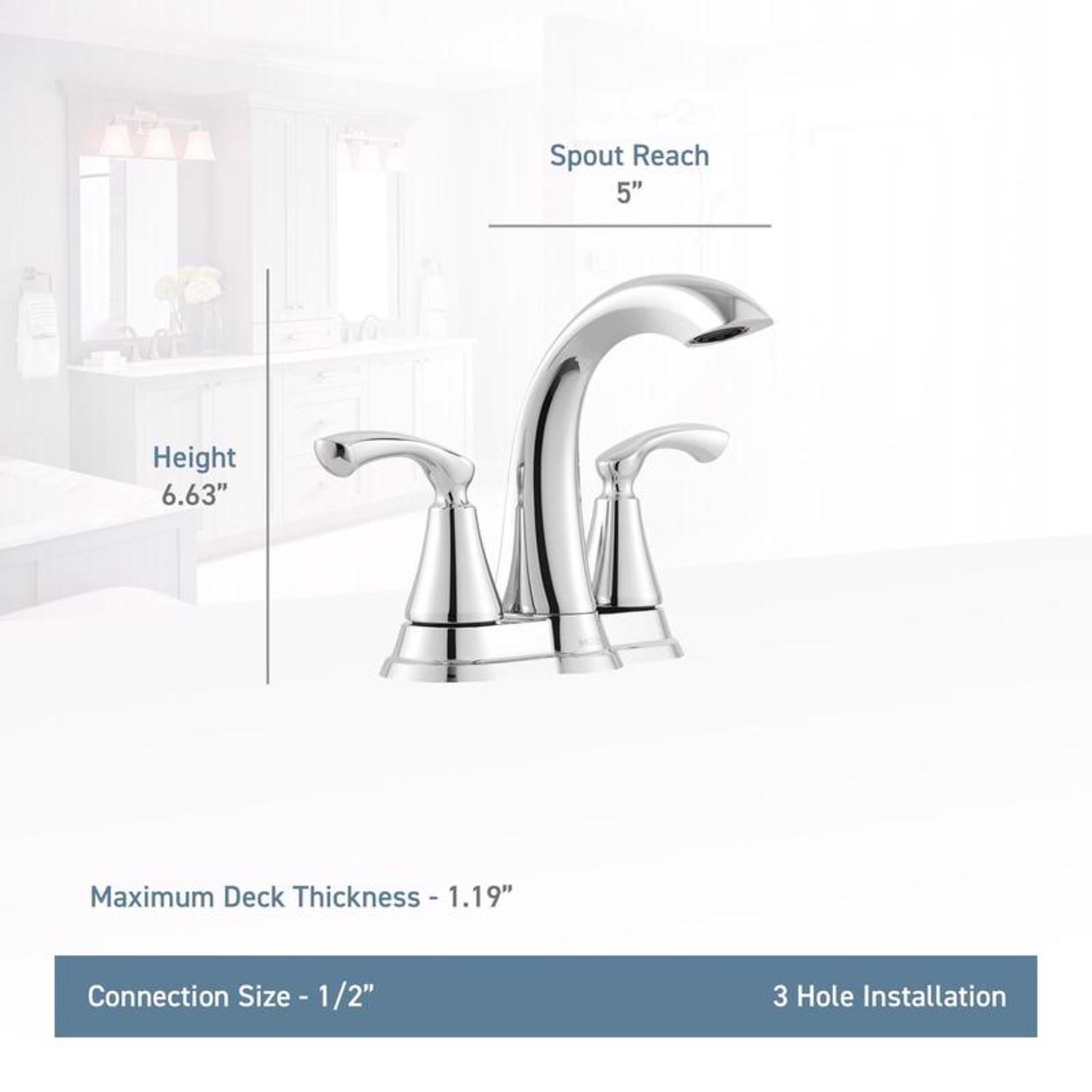 Moen Tiffin Chrome Bathroom Faucet 4 in.