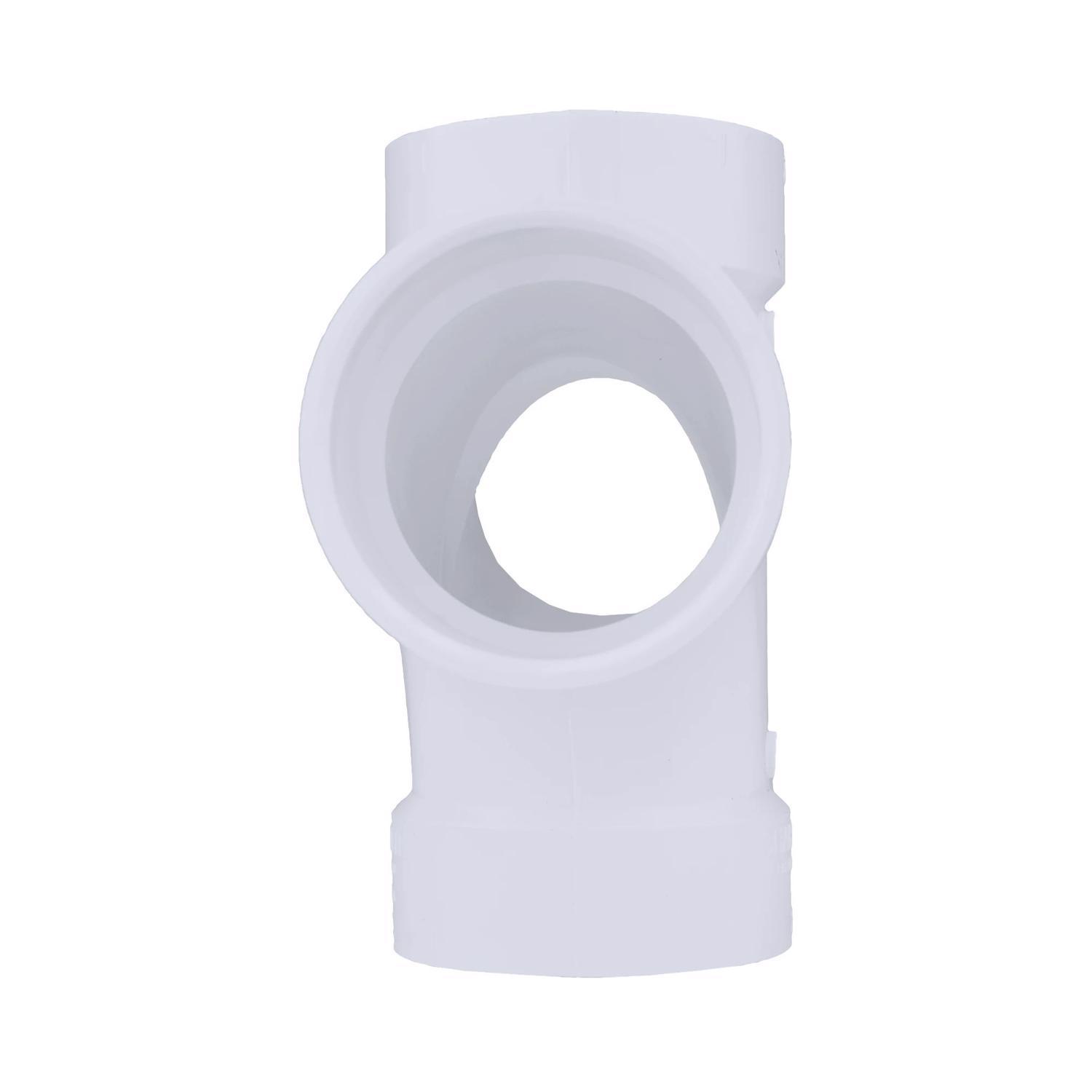 Charlotte Pipe Schedule 40 2 in. Hub X 2 in. D Hub PVC Double Sanitary Tee 1 pk