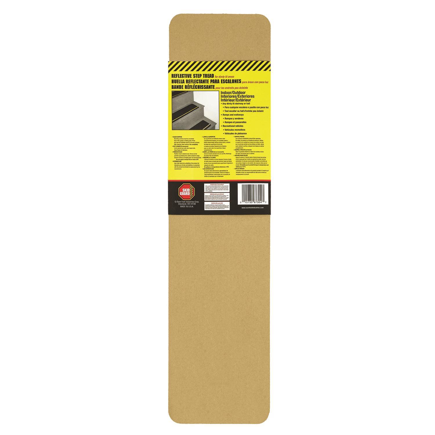 Skid Guard 6 in. W X 24 in. L Black/Yellow Stair Tread