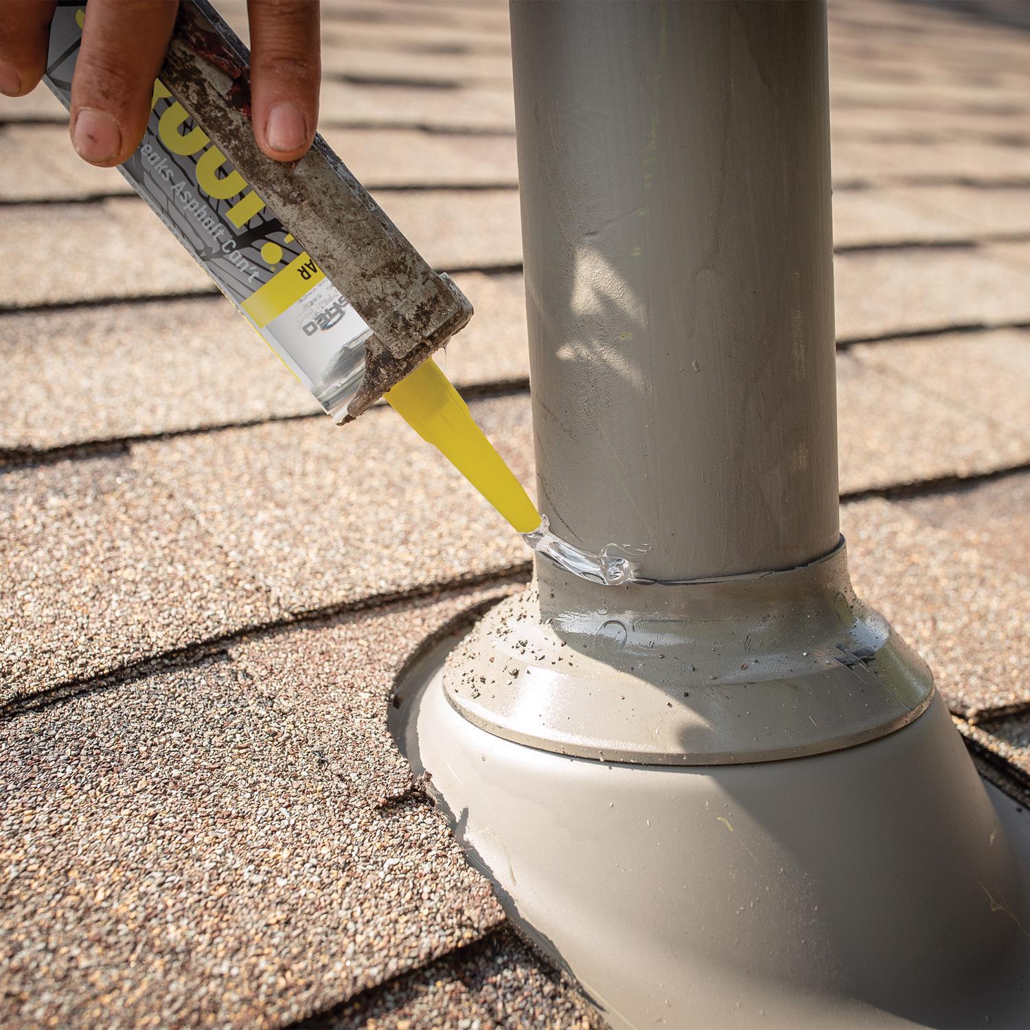 Sashco Through The Roof Gloss Clear Synthetic Rubber Roof Sealant 10.5 oz