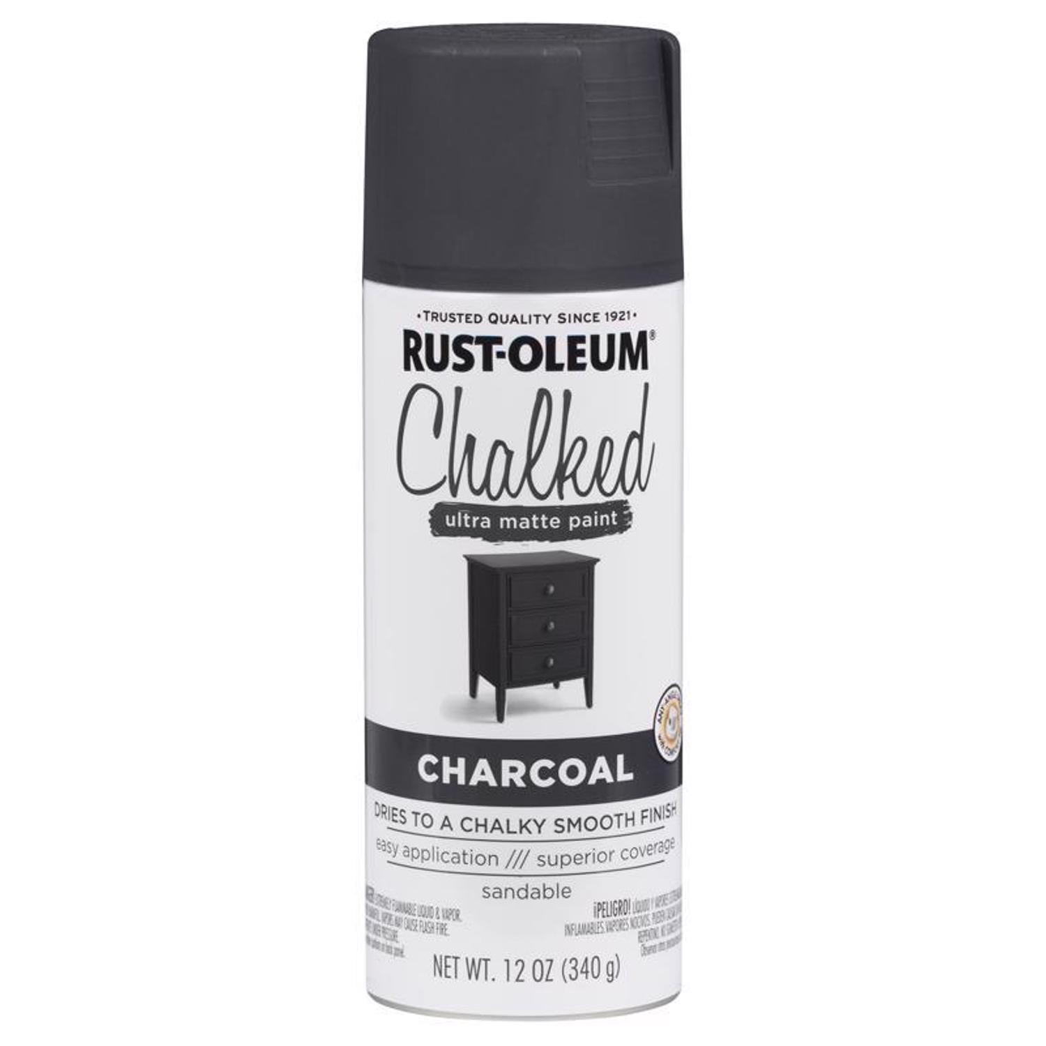 Rust-Oleum Chalked Matte Charcoal Chalky Finish Paint 12 oz