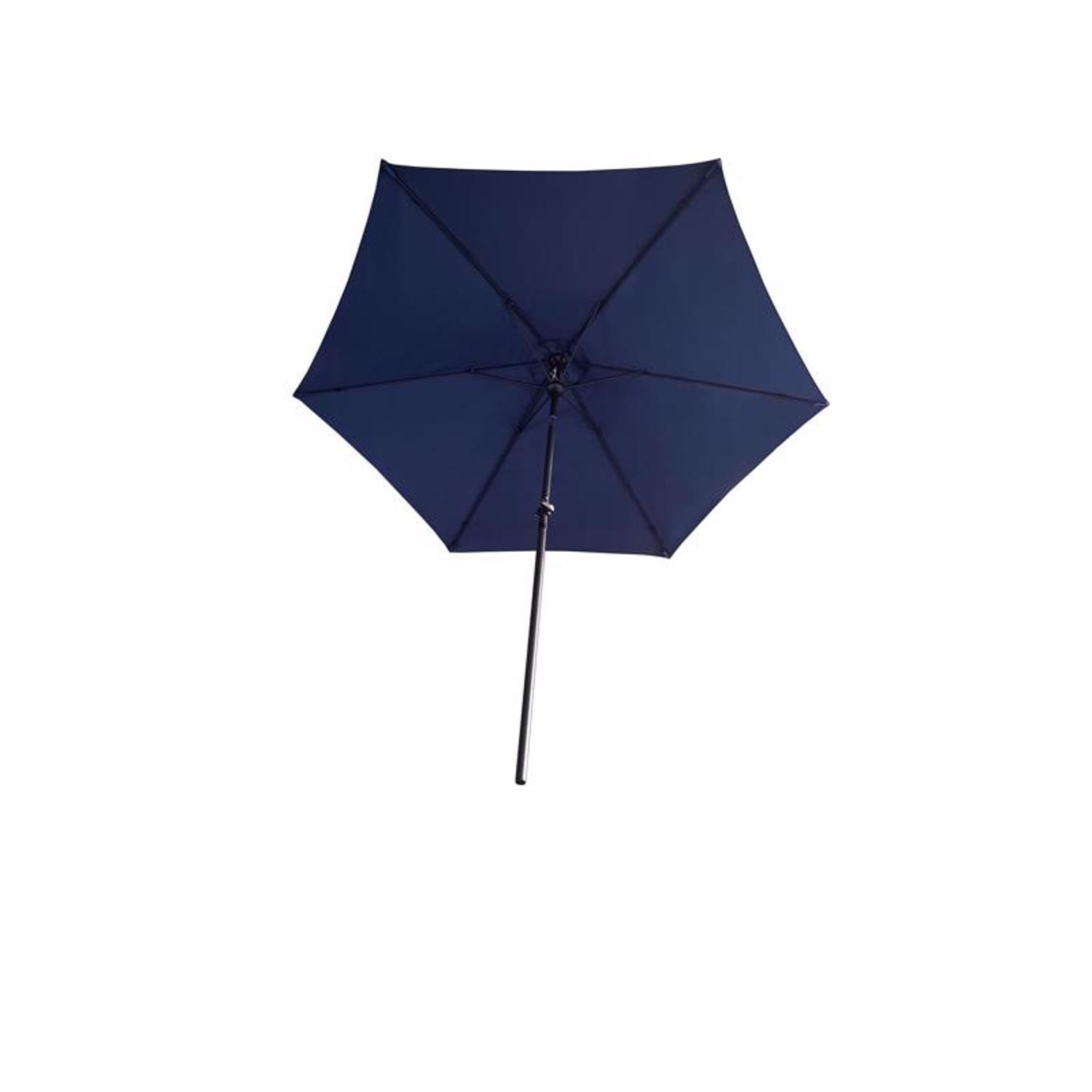 Living Accents 9 ft. Tiltable Navy Blue Market Umbrella