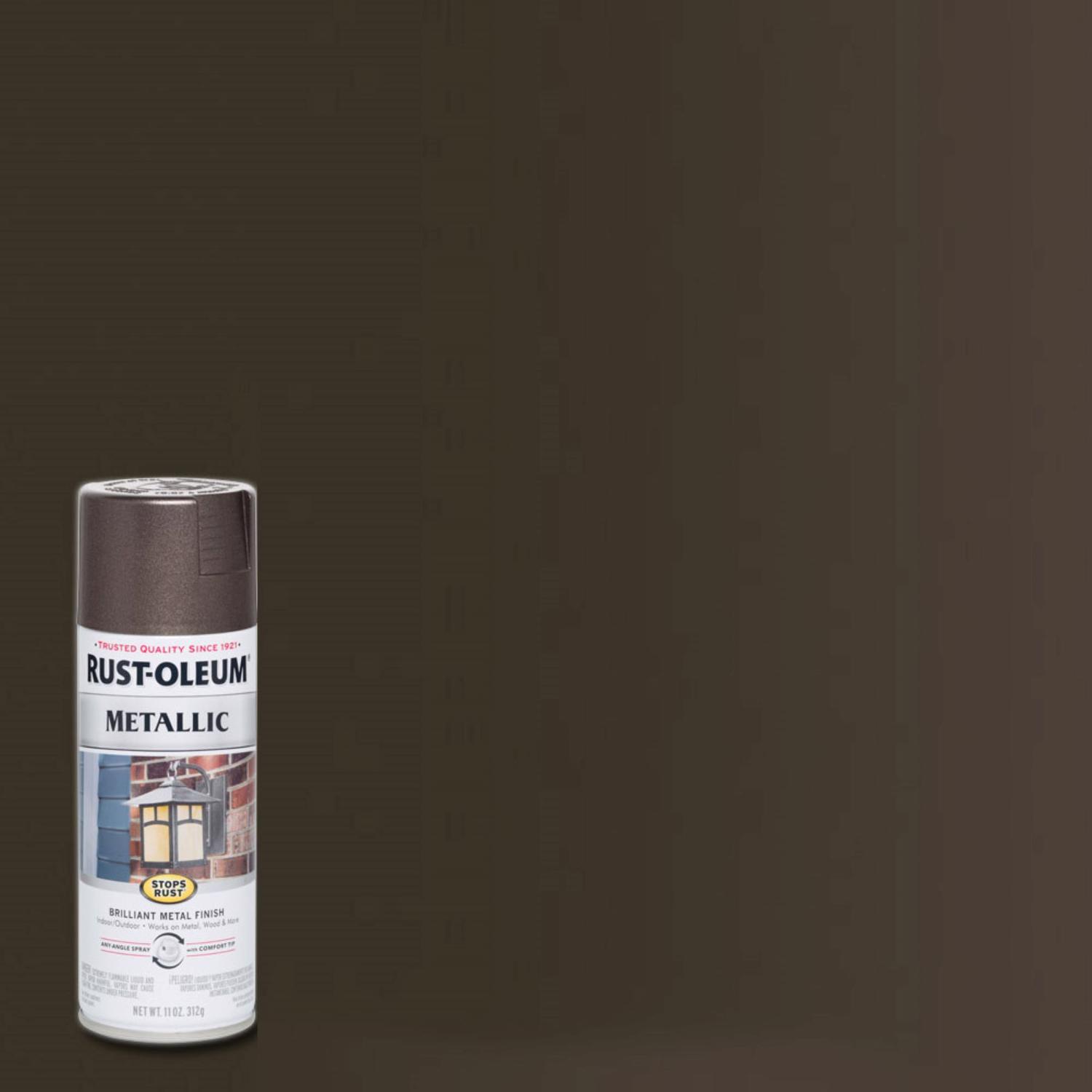 Rust-Oleum Stops Rust Metallic Dark Bronze Metallic Spray Paint 11 oz