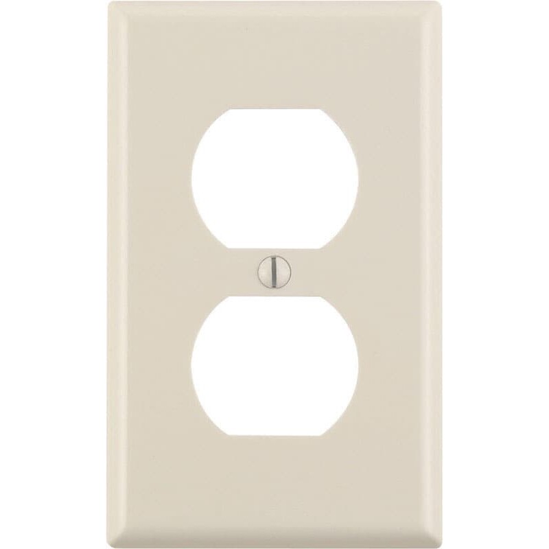 Leviton Almond 1 gang Thermoset Plastic Duplex Wall Plate 1 pk