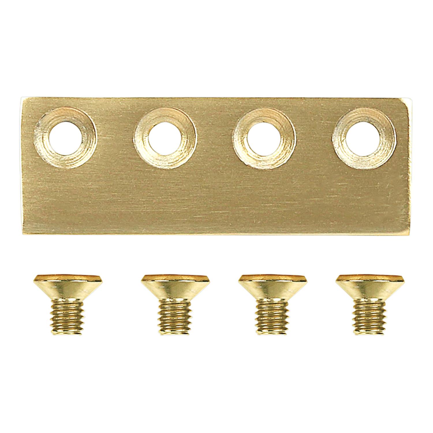 National Hardware 5/8 in. D X 3-1/8 in. L Brushed Gold Steel Sliding Door Hardware Connecting Adapte