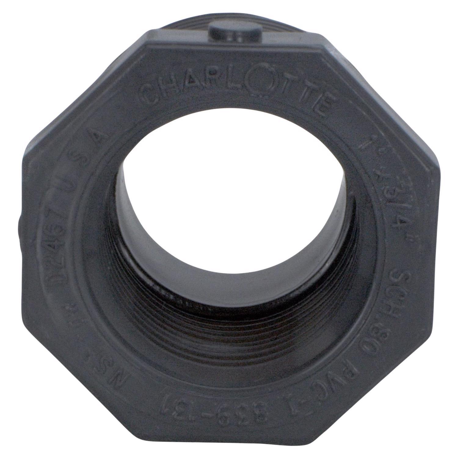 Charlotte Pipe Schedule 80 1 in. MPT X 3/4 in. D FPT PVC Reducing Bushing 1 pk