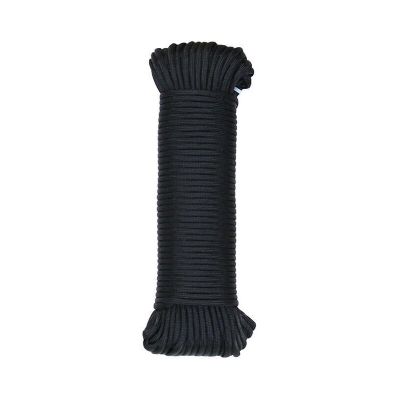SecureLine 5/32 in. D X 100 ft. L Black Braided Nylon Paracord