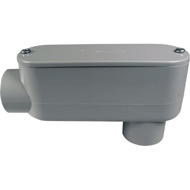 Cantex 1-1/4 in. D PVC Conduit Body For PVC 1 pk