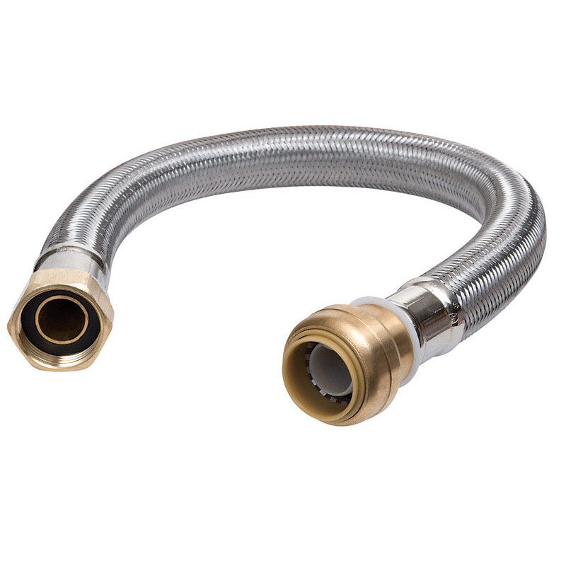 SharkBite 3/4 in. Push Fit X 3/4 in. D FIP 24 in. Stainless Steel Supply Line